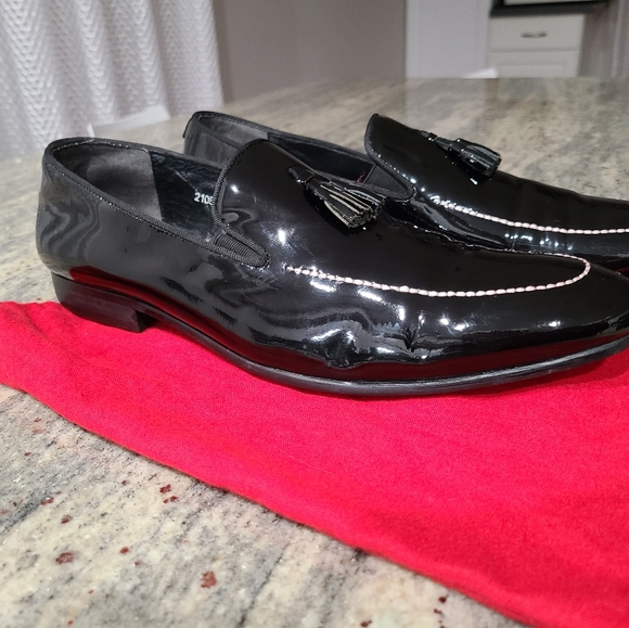 Cesare Paciotti  mens patent leather shoes size 44 - Picture 3 of 13